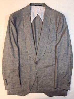SUITSUPPLY Grey s180 Shawl Tuxedo Blazer 46R